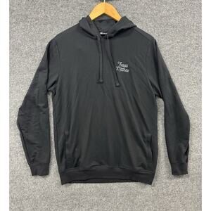 Travis Mathew Mens Medium Black Graphic Palm Trees Golf Pullover Hoodie